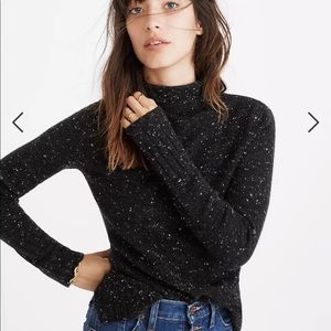 Madewell Donegal Inland Turtleneck Sweater small black